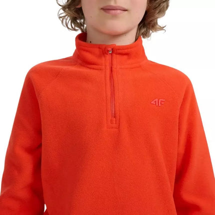 Fleece sweatshirt for boy 4F M058 red 4FJWAW25UFLEM058 62S