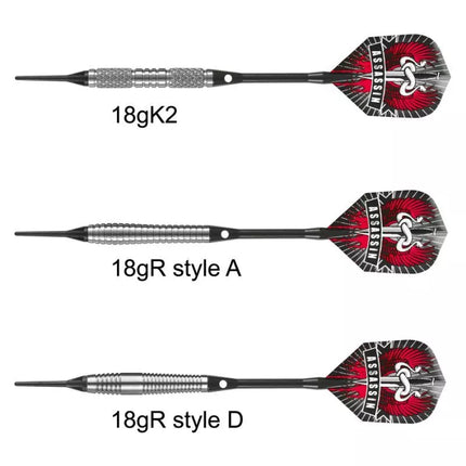 Harrows Assassin smiginiai su minkštu antgaliu 85% HS-TNK-000013252