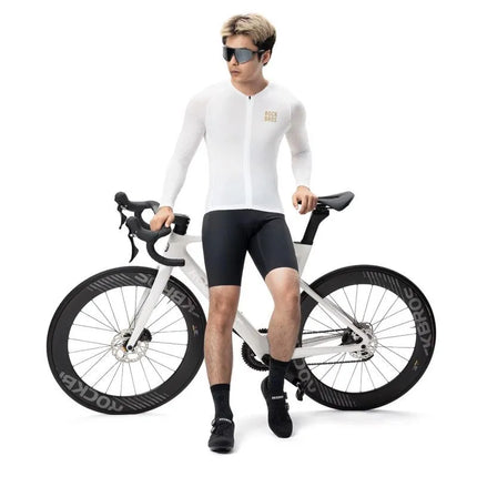 Rockbros YDCX008 Diamond Long Sleeve Cycling Jersey Size XXXL - White