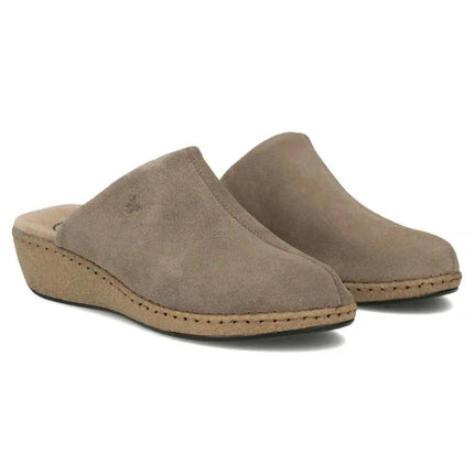 Filippo DK7567 Taupe Leather Wedge Sandals