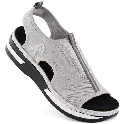 Rieker W RKR686 metallic comfortable slip-on sandals
