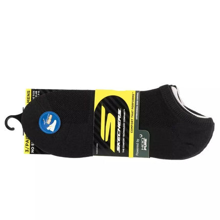 Skechers Vyriški Mikropluošto Kojinės, 3 poros, Juodos, S101715-HBLK, 41-46