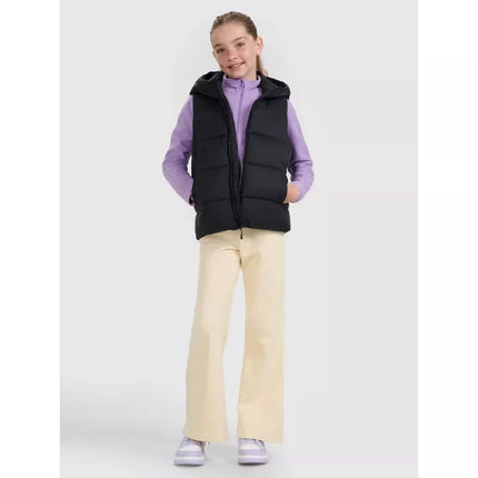 Children's down vest with synthetic filling 4F 4FJRAW25TVJAU331-20S