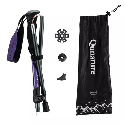 Qunature Nordicinio vaikščiojimo lazda Aliuminio 110 - 130 cm 1 vnt. - Violetinė