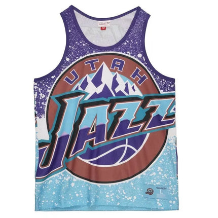 Mitchell & Ness NBA Utah Jazz Vyriški berankoviai sportiniai marškinėliai