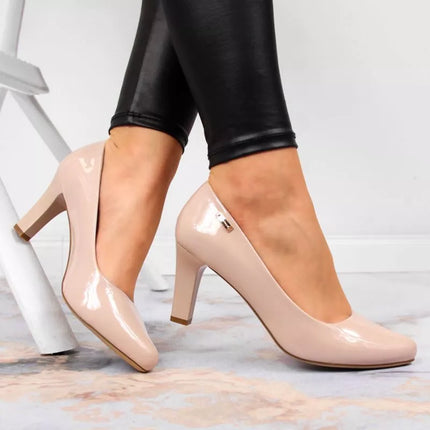 Sergio Leone W SK39J "Nude" patent leather batpinigai