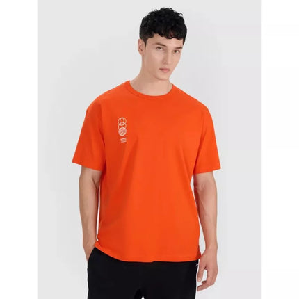 Vyriški oversize marškinėliai su spauda 4F 4FRSS25TTSHM2652-70S