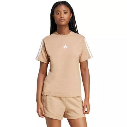 adidas Essentials marškinėliai su 3 juostelėmis iš medvilnės moterims JV7359