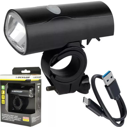 USB-C LED FRONT BIKE LAMP DUNLOP CERTIFIED 2 MODES