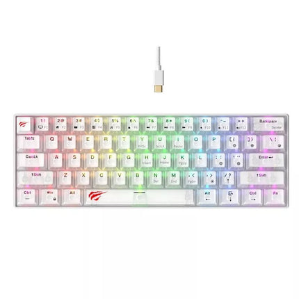 Havit KB903L žaidimų klaviatūra (Skaidri balta)