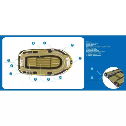 FISHMAN 300 Rinkinys Pontonas 252x125x26CM 07208-1
