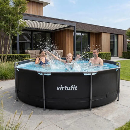 VIRTUFIT APVALUS BASEINAS 366 CM SU FILTRO SIURBLIU