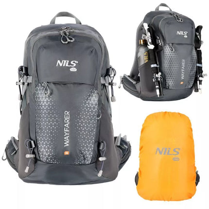 NC1925 GRAY WAYFARER 35L NILS CAMP TRAVEL BACKPACK