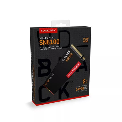 SSD WD Black SN8100 be radiatoriaus 2TB WDS200T1X0M