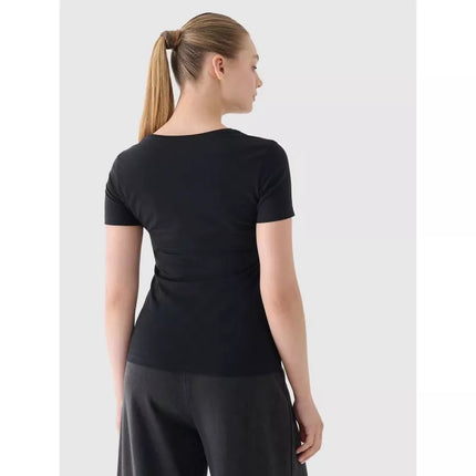 Slim T-shirt with print for women 4F 4FWMM00TTSHF1846-20S