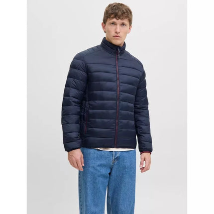Jack&Jones vyriška pūkinė striukė JJEBRADLEY LIGHT PUFFER COLLAR NOOS 12280971 SKY CAPTIN