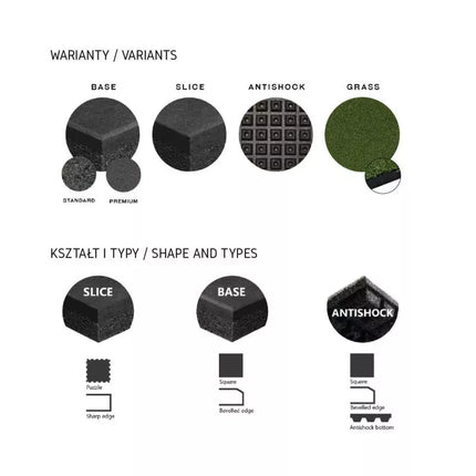 tiguar SLICE puzzle 98x98x1.5 black/mosaic EPDM