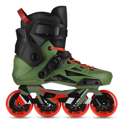 NA1601 SLAYD GREEN SLALOM ROLLER SKATES SIZE 45 NILS EXTREME