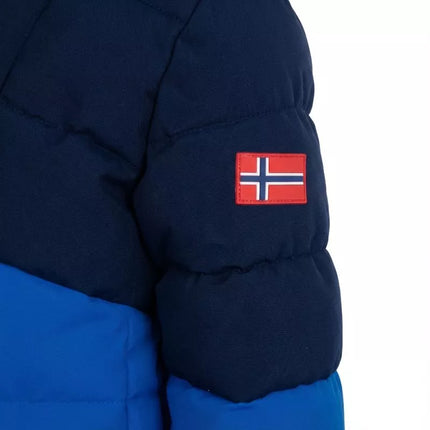 Trollkids Vaikams Gryllefjord Neperšlampama su gobtuvu žieminė striukė Mėlyna/Tamsiai mėlyna (365-100)