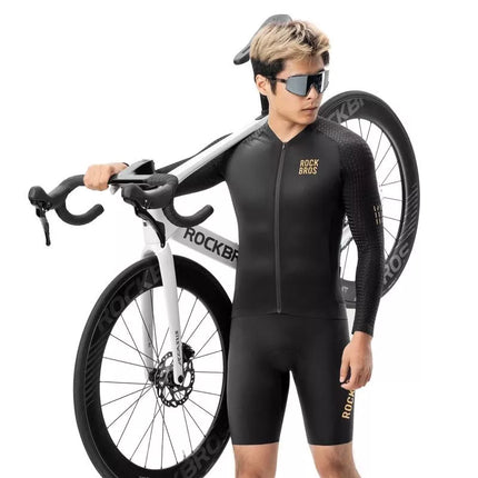 Rockbros YDCX008 Diamond Long Sleeve Cycling Jersey Size S - Black