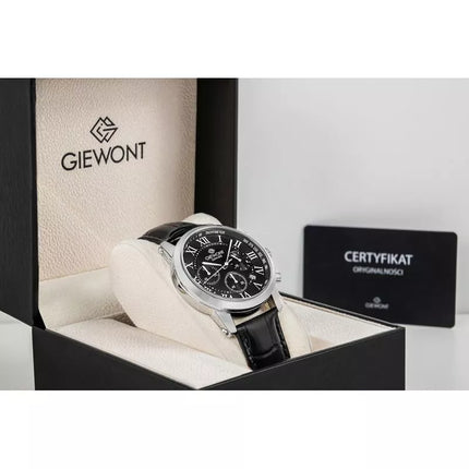 Men's Watch Giewont Chronograph Sapphire Silver Black GW6260-A2