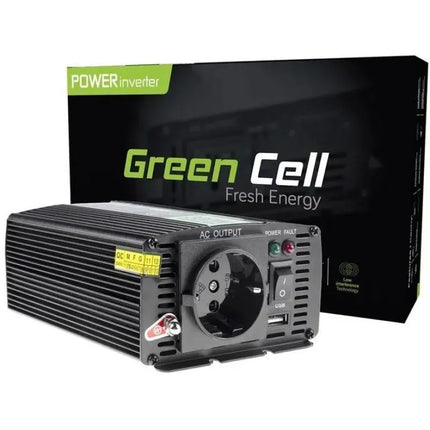 Inverteris GREEN CELL INV03DE 12V - 230V 500W/1000W, modifikuota sinusoidė