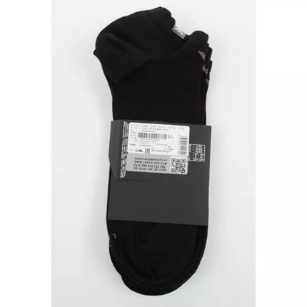 Emporio Armani Calza medvilninės juodos patogios 3 poros kojinių
