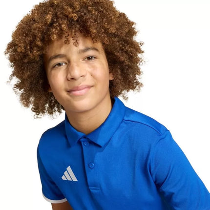 adidas Entrada 26 vaikiški polo marškinėliai mėlyni JZ6625