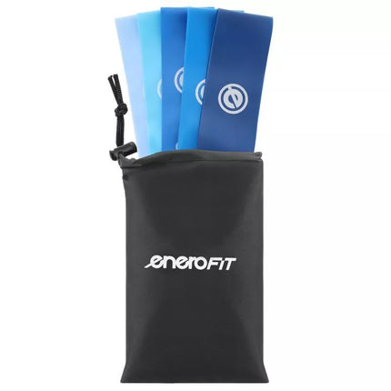 Rinkinys mini mėlynų pasipriešinimo gumų 5 viename CrossFit ENERO FIT