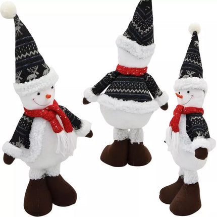 DECORATIVE SNOWMAN 50CM GRAY