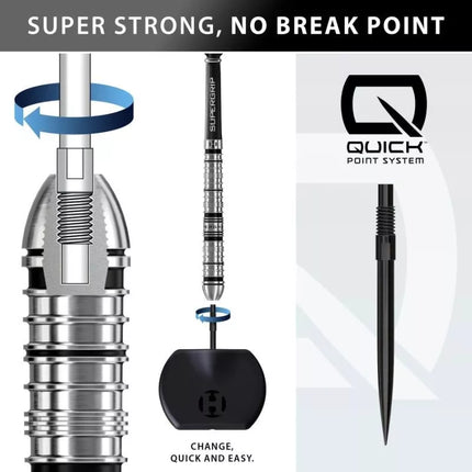 Harrows SUPERGRIP QP TAPERED 90% steeltip darts