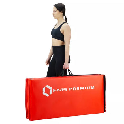 Folding gymnastic mattress red 2400x1200x50mm HMS MGS01