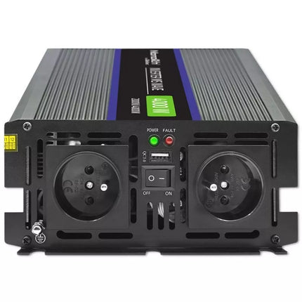 Qoltec Monolith 4000 MS Wave 51928 Voltage Converter, 12V to 230V, 2000/4000W, USB
