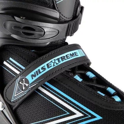 NILS EXTREME NH11912 A 2IN1 ROLLER SKATES BLACK-BLUE SIZE S (31-34) WITH REPLACEABLE HOCKEY BLADE