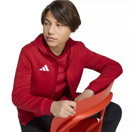 adidas Entrada 26 Vaikiškas džemperis su pilnu užtrauktuku Raudonas KH1781