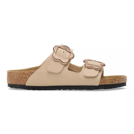 Birkenstock ARIZONA FLOWER BUCKLE VAIKAMS 1030439 SMĖLIO PILIES (standartinis plotis) šlepetės