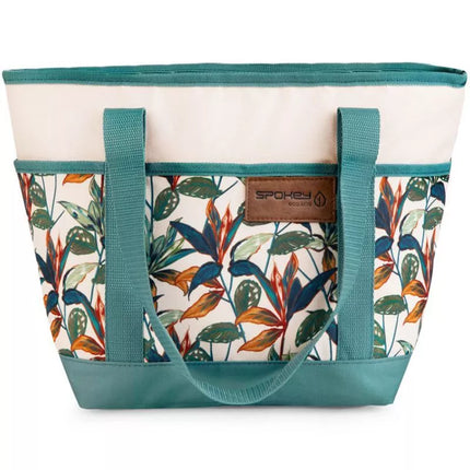 Spokey Eco Simply thermal bag green and beige 929509