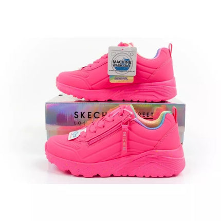 Skechers Uno Lite vaikiški sportiniai kedukai, rožiniai, patogūs.