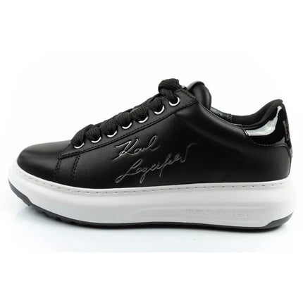 Karl Lagerfeld men's shoes sneakers Kapri natural leather black