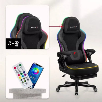 Force 4.6 RGB Juoda Tinklinė Žaidimų Kėdė