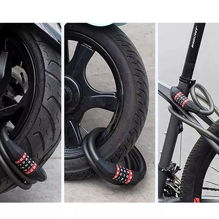 Rockbros RKS507-1BK dviračio spyna su deriniu 1.8 m - juoda