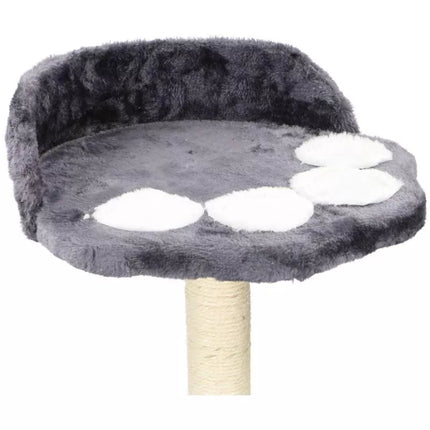 Katės draskyklė su nameliu ir guoliu 68cm