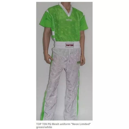 TOP TEN NEON kickboxing outfit green and white