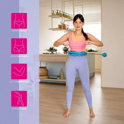 FH01 mėlynas hula hoop su svoriu