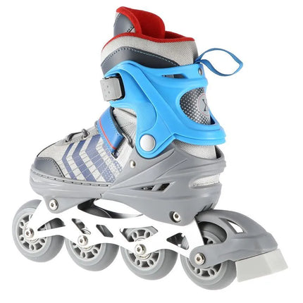 NH18192 4in1 GREY-BLUE SIZE M(34-38) ROLLER SKATES WITH HOCKEY SLEEVE NILS EXTREME