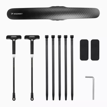 Wozinsky WBR-01 universalus reguliuojamas dviračio purvasaugis - juodas
