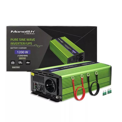 Qoltec Monolito Automatinis Maitinimo Adapteris/Keitiklis 1200 W Žalias