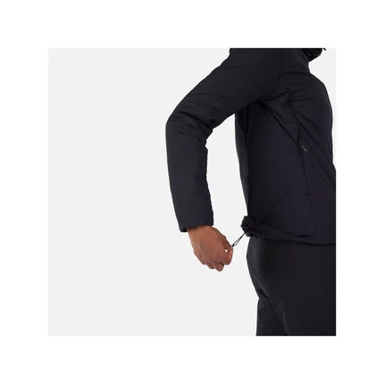 Juoda sutirštinto pašiltinimo striukė su gobtuvu W Opside Hoodie Rossignol