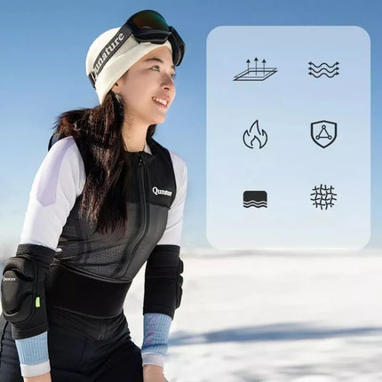 Qunature 2206000102 Slidinėjimo alkūnių apsaugos Dydis M - Juoda