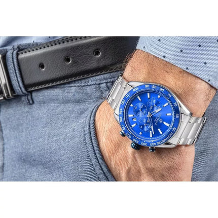 Men's Watch Giewont Chronograph Sapphire Silver Blue GW9580-B3